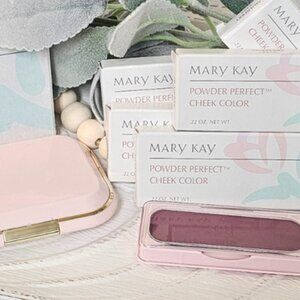 MARY KAY POWDER PERFECT CHEEK COLOR MULBERRY#5292 AND COMPACT BUNDLE